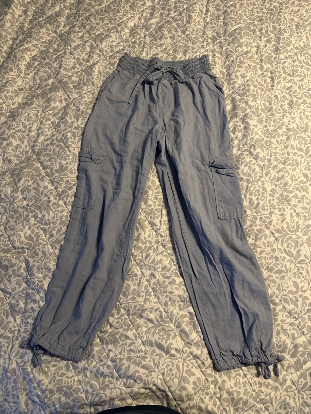 Rewash Light Blue Drawstring Cargo Jogger Pants